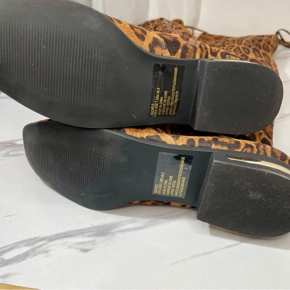 Shoe Dazzle Leopard Print Over the Knee Boots Size 9.5 M - Picture 10 of 14